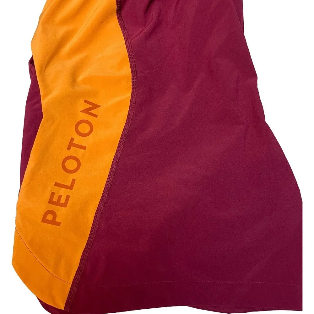 Peloton Shorts Mens Large Cranberry and Orange Running CrossFit - Picture 3 of 7